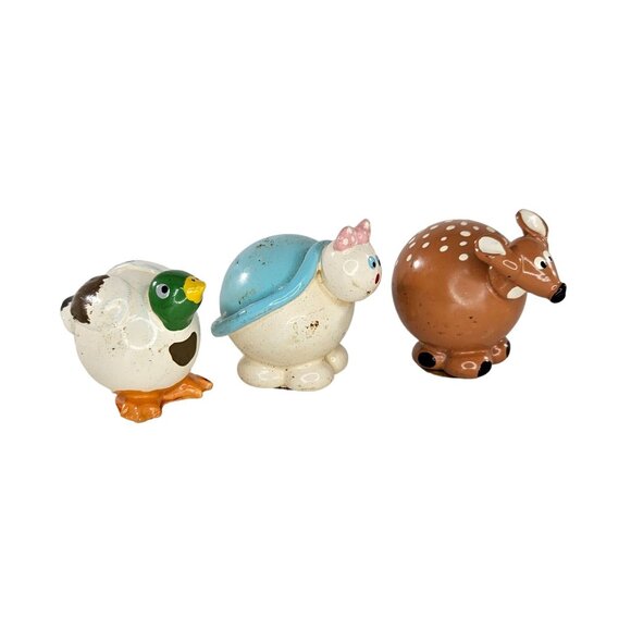 Brazil Marbles Animal Figurine Set Deer Mallard Duck Turtle Hand-Painted - Picture 1 of 16